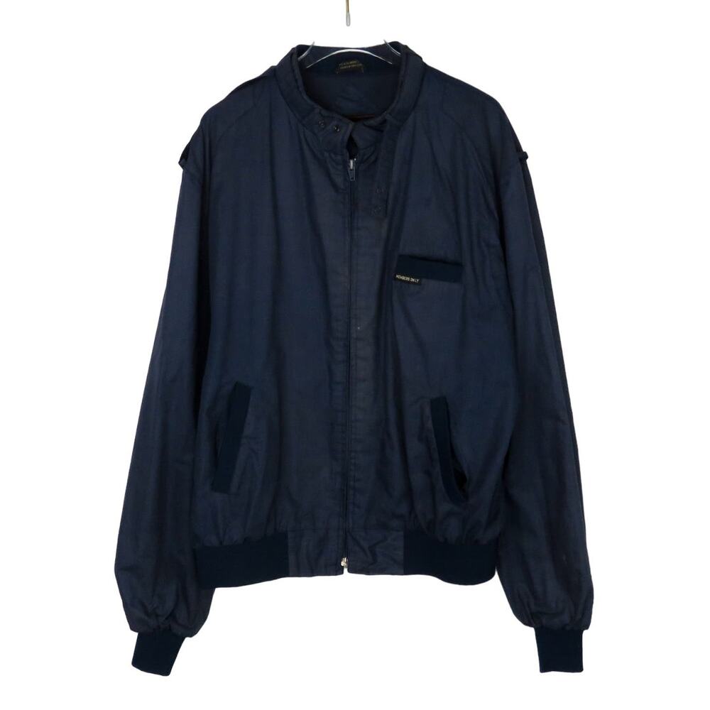 1990s Vintage Members Only Navy Blue Windbreaker Jacket Size EU 48 Medium